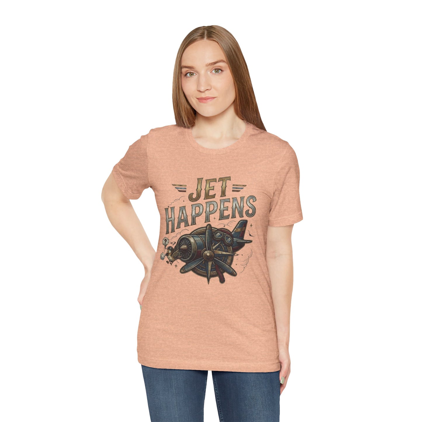 Jet Happens Vintage Airplane (Unisex T-Shirt)