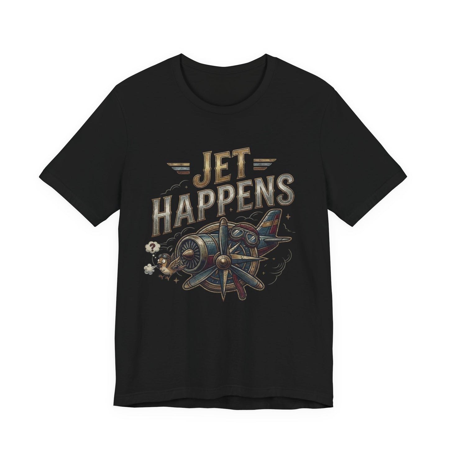 Jet Happens Vintage Airplane (Unisex T-Shirt)