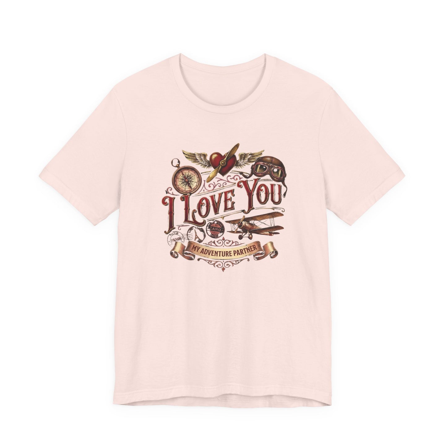 Adventure Themed Valentine's Day "I Love You My Adventure Partner" (Unisex T-Shirt)