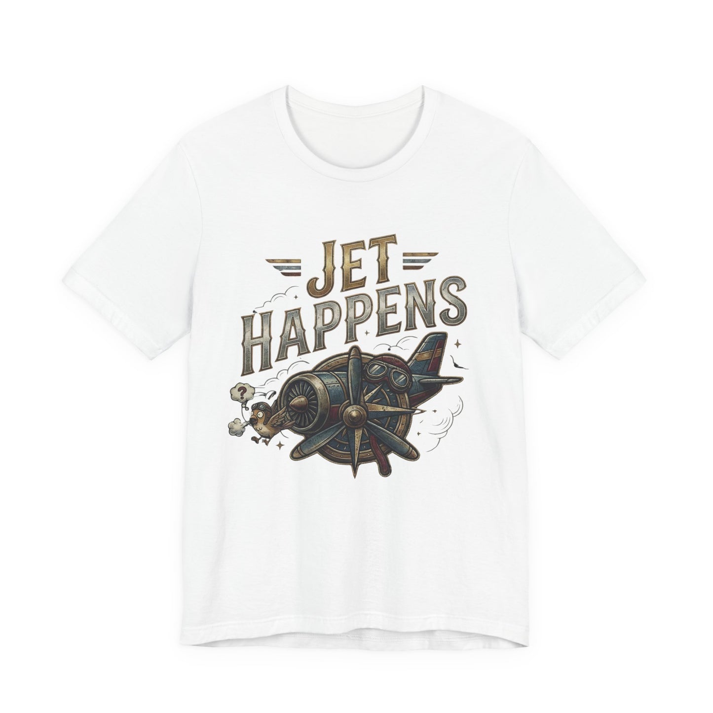 Jet Happens Vintage Airplane (Unisex T-Shirt)