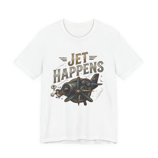 Jet Happens Vintage Airplane (Unisex T-Shirt)