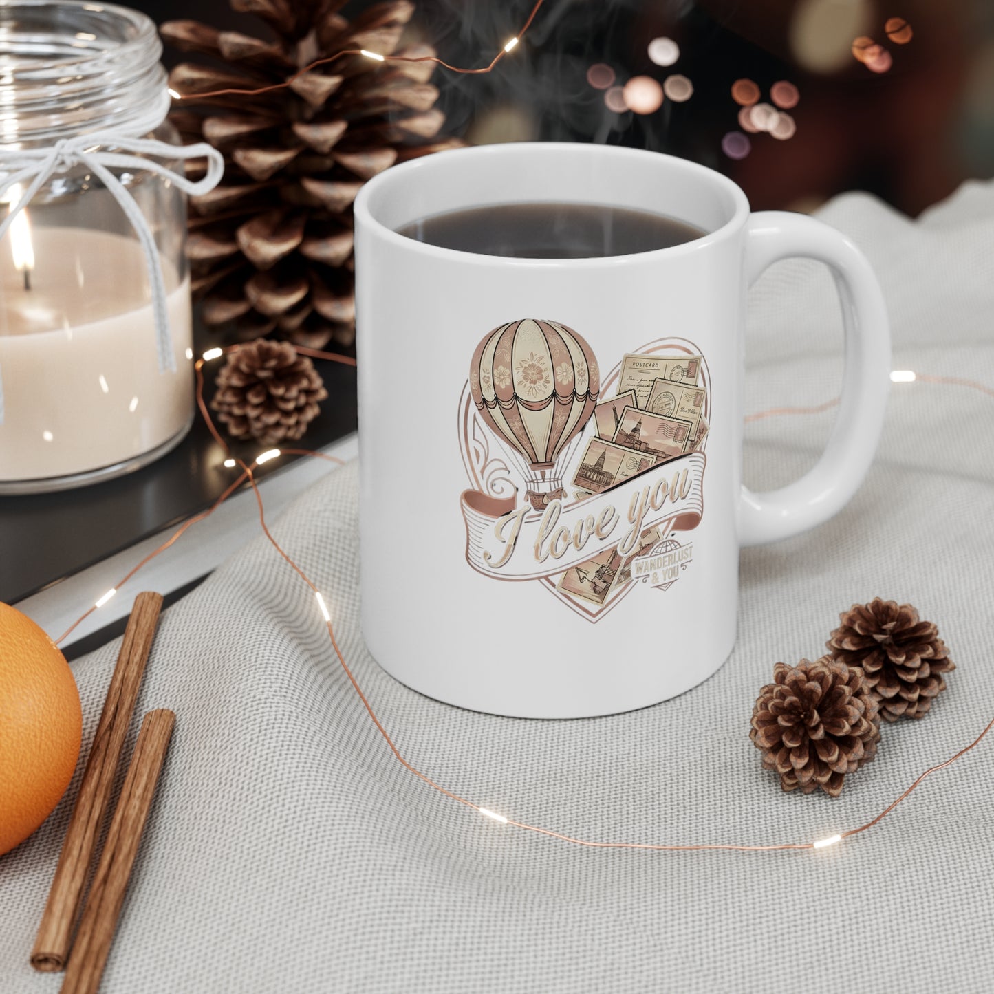 Wanderlust Valentine's Day Coffee Mug