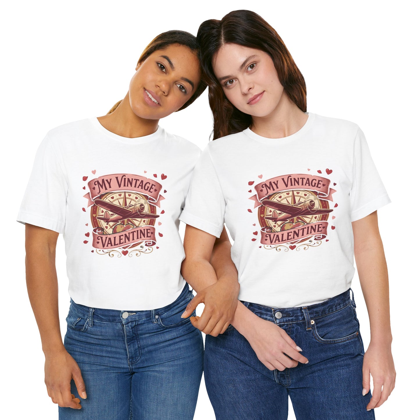 My Vintage Love Aviation Valentine's Day (Unisex T-Shirt)